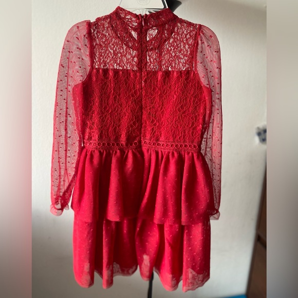 Cute Short Red Dress - Girls sz. 10 - Picture 6 of 8